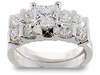 Round Princess Diamond Engagement Ring