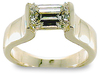 1.00 Carat Emerald Cut Diamond Solitaire Engagement Ring