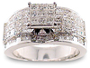 3.37 Carat Princess Invisible Illusion Diamond Engagement Ring