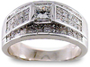 2.30 Carat Princess Invisible Diamond Engagement Ring
