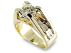 Round Diamond Baguette Engagement Ring