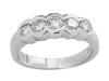 Five Round Bezel Diamond Anniversary Ring