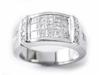 Princess Invisible Pave Diamond Anniversary Ring