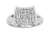 Princess Invisible Pave Diamond Anniversary Ring