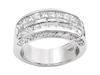Princess Invisible Baguette Pave Diamond Anniversary Ring