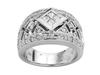 Princess Invisible Pave Diamond Anniversary Ring