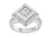 Princess Invisible Pave Diamond Anniversary Ring