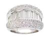Invisible Pave Diamond Anniversary Ring