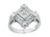Princess Invisible Pave Diamond Anniversary Ring