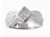Princess Invisible Pave Diamond Anniversary Ring