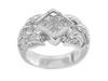 Princess Invisible Pave Diamond Anniversary Ring