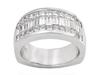 Baguette Princess Invisible Diamond Anniversary Ring
