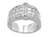 Pave Princess Invisible Diamond Anniversary Ring