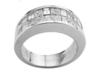 Princess Baguette Invisible Diamond Anniversary Ring