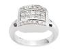 Princess Invisible Pave Diamond Anniversary Ring