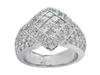 Princess Invisible Pave Diamond Anniversary Ring