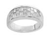Baguette Princess Invisible Diamond Anniversary Ring