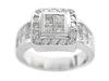 Princess Invisible Pave Diamond Anniversary Ring