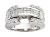 Princess Invisible Pave Diamond Anniversary Ring