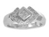 Princess Invisible Pave Diamond Anniversary Ring