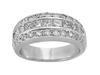 Pave Channel Princess Round Diamond Anniversary Band