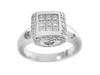 Princess Invisible Pave Diamond Anniversary Ring